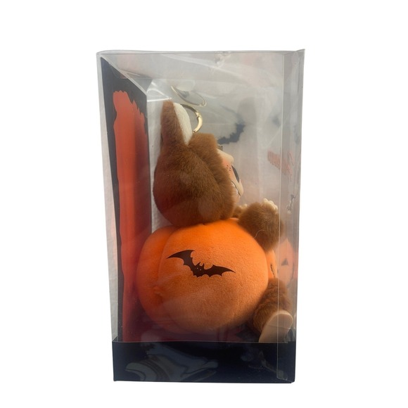 Halloween Pumpkin Plush with Skull‎ Clip Kids Cute Holiday Decor - Picture 5 of 8